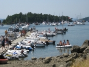 Canada Day visiting boaters at Winter Cove (Ewing photo)